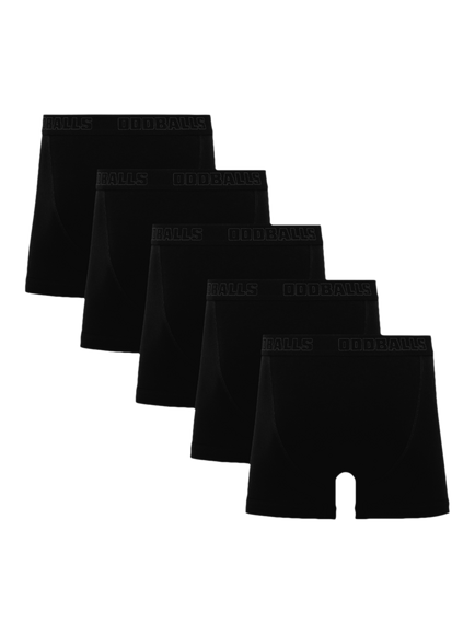 OddBalls Stretch Cotton Core Boxers, Pack of 5 - view 2, Black