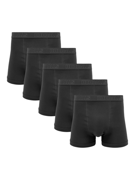 OddBalls Stretch Cotton Core Boxers, Pack of 5, Grey