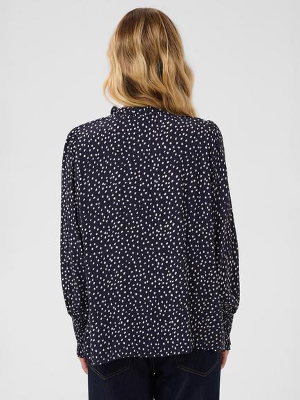 Saint Tropez Malikasz Spot Print Blouse containing LENZING™ ECOVERO™ Viscose, Nightsky Ice/Blue - view 2, Nightsky Ice/Blue