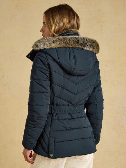 Joules Aspen Padded Coat, Navy - view 2, Navy