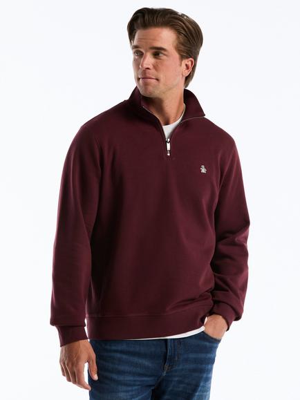 Original Penguin Half Zip Cotton Blend Sweatshirt, Port Royale, Port Royale