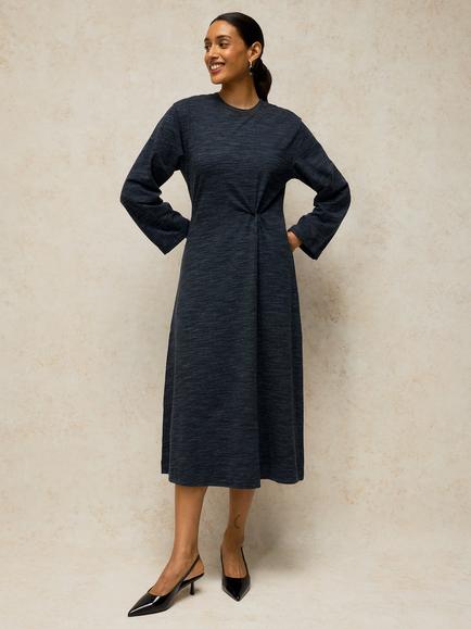 White Stuff Gracie A-Line Midi Dress, Dark Navy, Dark Navy