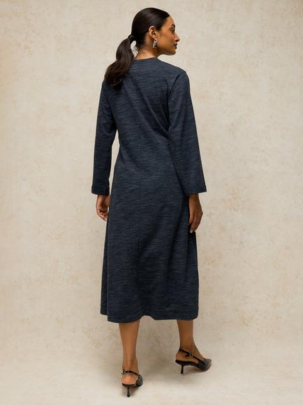 White Stuff Gracie A-Line Midi Dress, Dark Navy - view 2, Dark Navy
