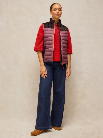 White Stuff Rhea Quilted Gilet, Pink, Pink