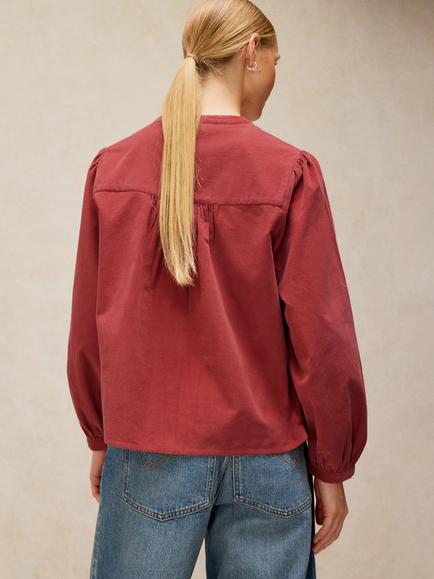 White Stuff Lana Cotton Long Sleeve Top, Dus Pink - view 2, Dus Pink