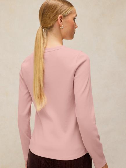 White Stuff Aida Long Sleeve T-Shirt, Light Pink - view 2, Light Pink