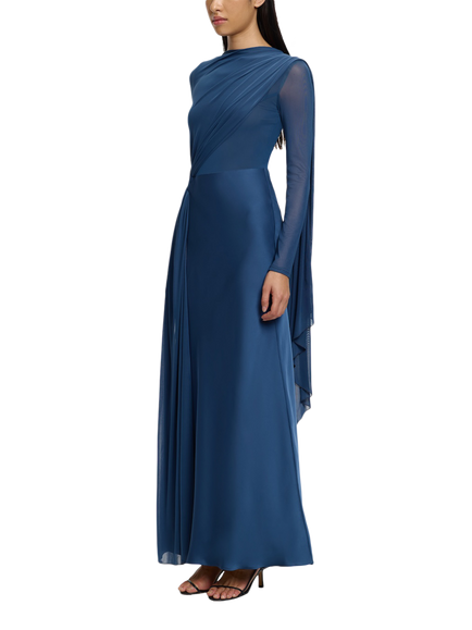 Significant Other Adelaide Sash Drape Maxi Dress, Petrol - view 2, Petrol