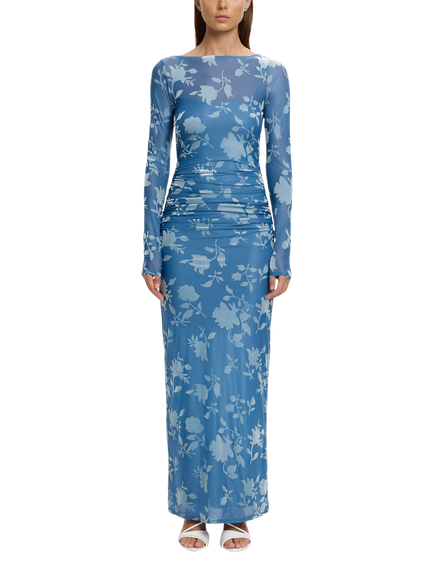 Significant Other Edina Sleeveless Maxi Column Dress, Blue/Multi, Blue Multi