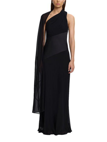 Significant Other Yeirah One Shoulder Maxi Dress, Black, Black