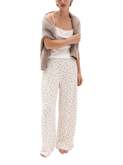 The White Company Jersey Ribbed Pyjama Vest containing TENCEL™ Modal, Ivory - view 2, Ivory