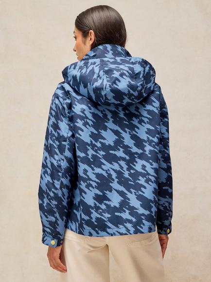 White Stuff Beth Camoflauge Hooded Jacket, Navy/Multi - view 2, Navy/Multi