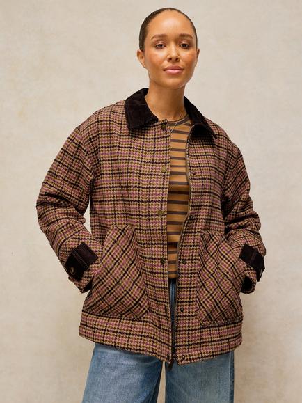 White Stuff Jackson Coat, Multi, Pink/Multi