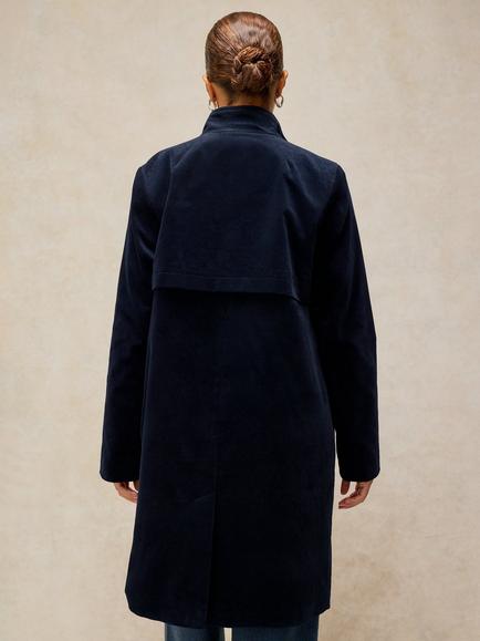 White Stuff Kaia Longline Overcoat - view 2, Dark Navy