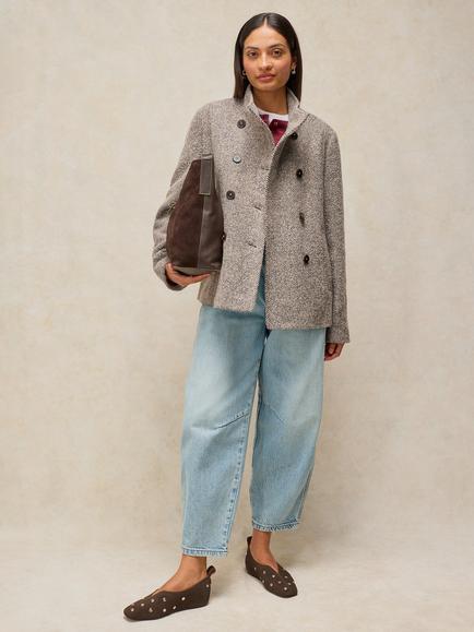 White Stuff Kaia Funnel Neck Utility Jacket, Brown/Multi, Brown/Multi