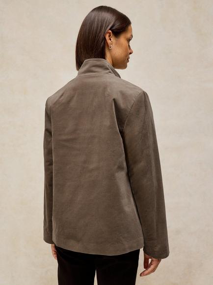 White Stuff Kaia Funnel Neck Utility Jacket, Dark Natural - view 2, Dark Natural