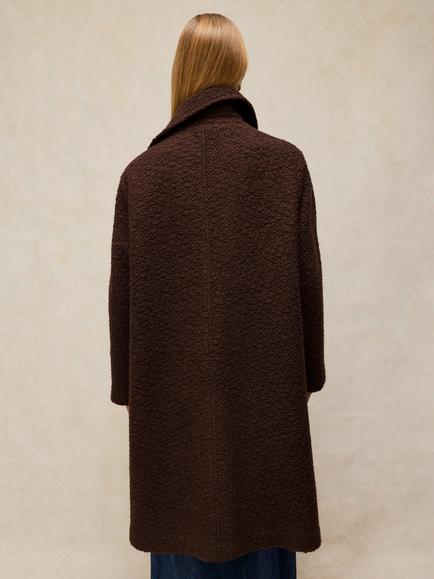 White Stuff Kelsey Wool Blend Coat, Dark Brown - view 2, Dark Brown