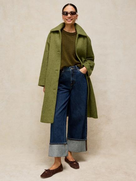White Stuff Kelsey Coat Overcoat, Mid Green, Mid Green