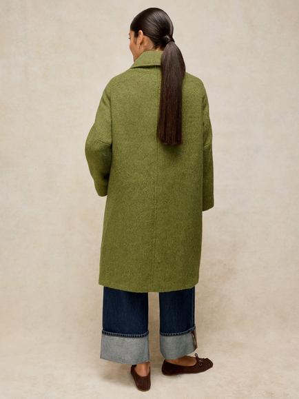 White Stuff Kelsey Coat Overcoat, Mid Green - view 2, Mid Green