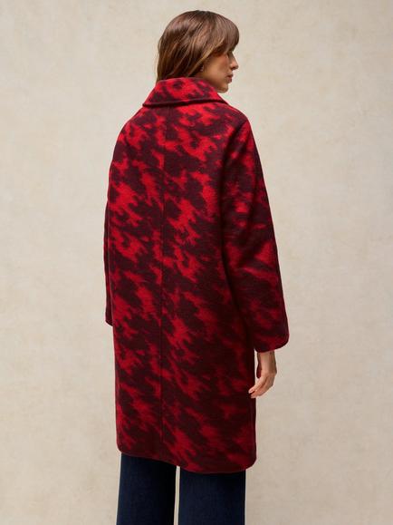 White Stuff Kelsey Longline Overcoat, Red/Multi - view 2, Red/Multi