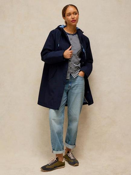 White Stuff Willow Hooded Rain Coat, Dark Navy, Dark Navy