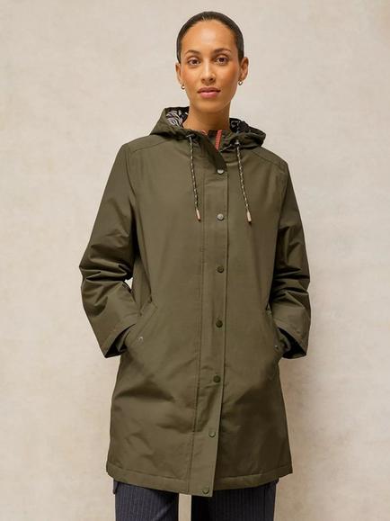 White Stuff Willow Waterproof Rain Coat, Khaki Green, Khaki Green