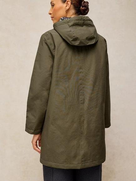 White Stuff Willow Waterproof Rain Coat, Khaki Green - view 2, Khaki Green