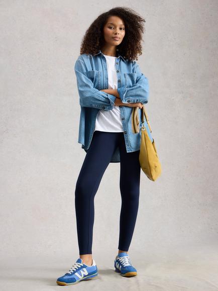 White Stuff Margot Leggings containing TENCEL™ Modal, Dark Navy, Dark Navy