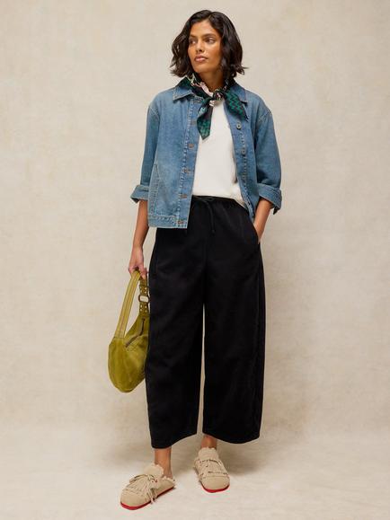 White Stuff Leona Corduroy Trousers, Black, Black