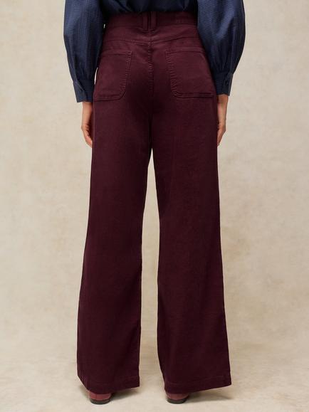 White Stuff Tia Straight Leg Trousers, Plum - view 2, Plum