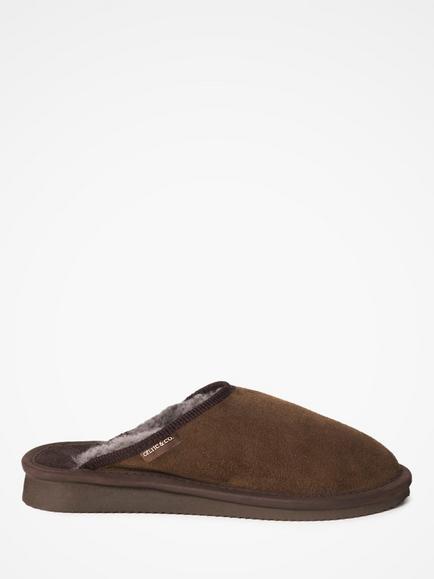 Celtic & Co.Sheepskin Backless Clog Slippers, Khaki, Khaki