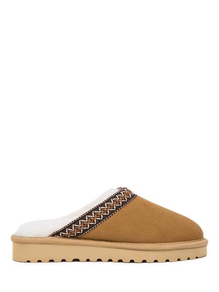 Celtic & Co.Sheepskin Braid Trim Sheepskin Clogs, Spice, Spice