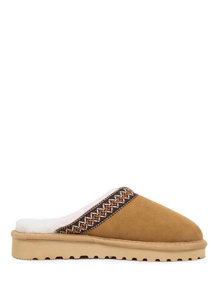 Celtic & Co.Sheepskin Braid Trim Sheepskin Clogs, Spice - view 2, Spice