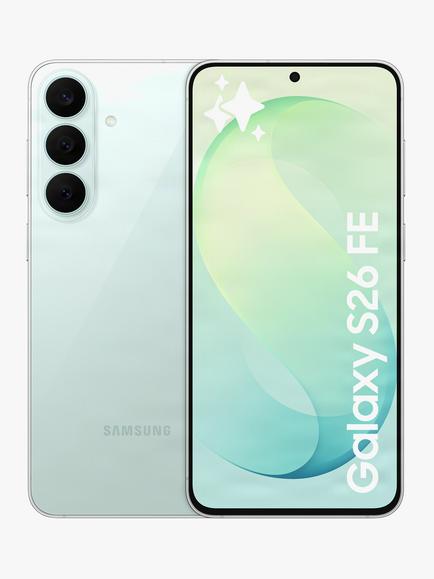 Samsung Galaxy S26 FE Smartphone, 8GB RAM, 6.7”, Galaxy AI, 5G, SIM Free, Pistachio