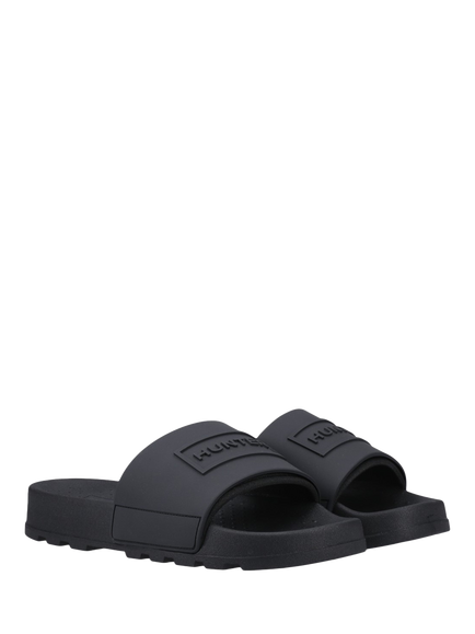 Hunter Core Embossed Sliders, Black - view 2, Black