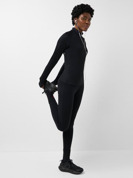 Sweaty Betty Runner's High Bonded Half Zip Top, Black - view 2, Black