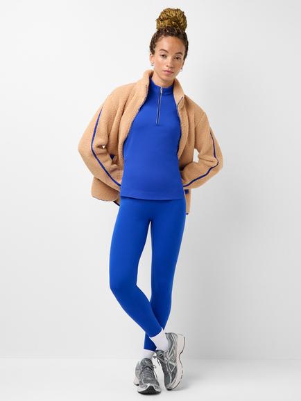 Sweaty Betty Runner's High Bonded Half Zip Top, Prussian Blue - view 2, Prussian Blue