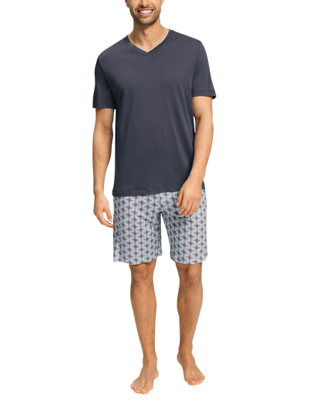 Hanro Organic Cotton & Modal Blend Night & Day Short Pyjama Set, Celestial Light, Celestial Light