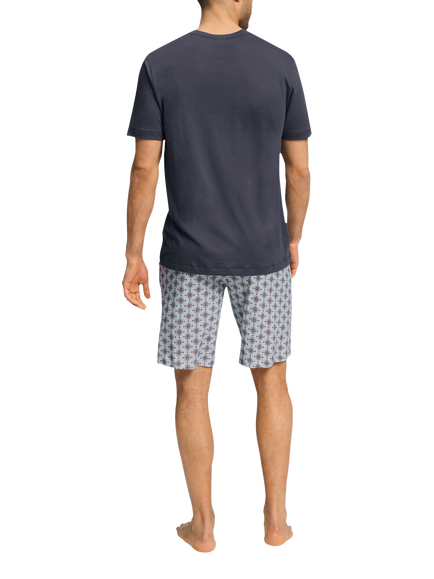 Hanro Organic Cotton & Modal Blend Night & Day Short Pyjama Set, Celestial Light - view 2, Celestial Light