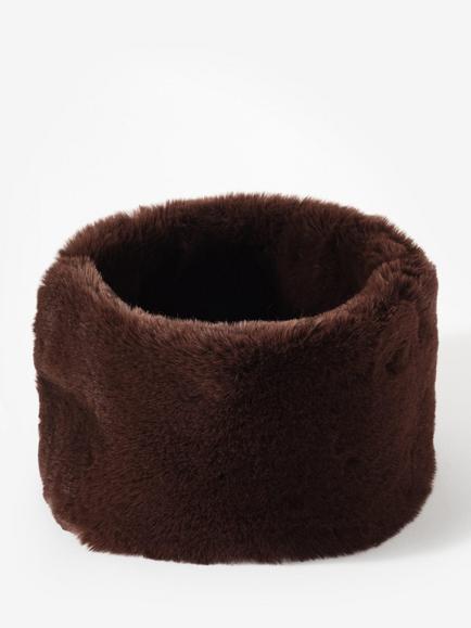 Mint Velvet Faux Fur Collar, Brown, Brown