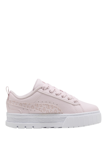 PUMA Kids' Mayze Wild Lace Up Trainers, Powder Pink-white