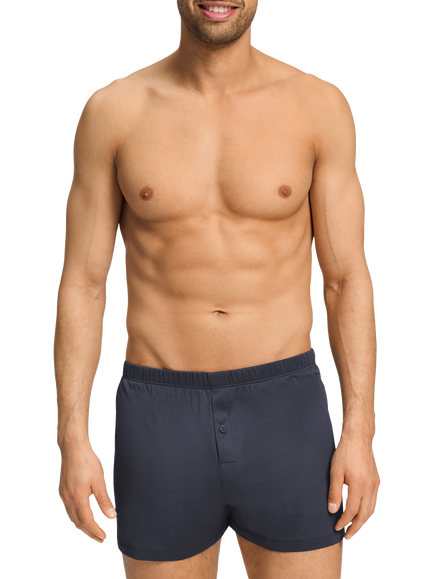 Hanro Organic Cotton Sporty Boxers, Pack of 2, Stormy Gray, Stormy Gray