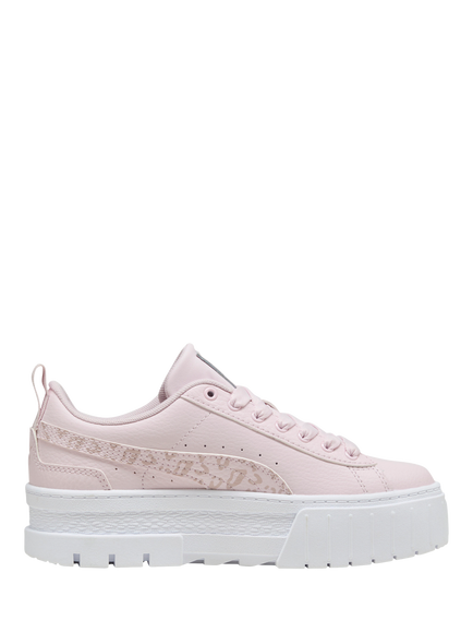 PUMA Kids' Youth Mayze Wild Lace Up Trainers, Powder Pink-white