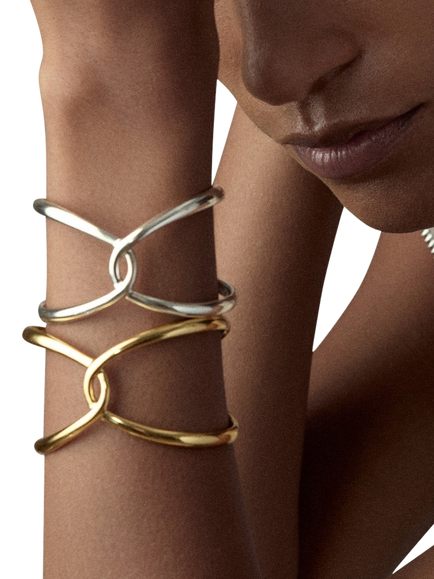Dinny Hall Twist Cuff Bracelet - view 2, Gold