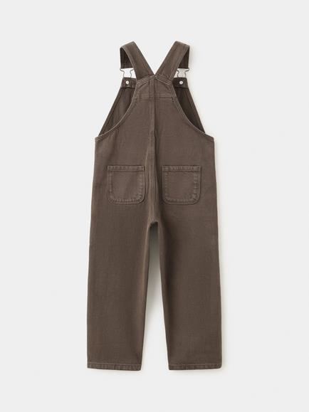 Mango Kids' Peto Relaxed Dungarees, Brown - view 2, Brown