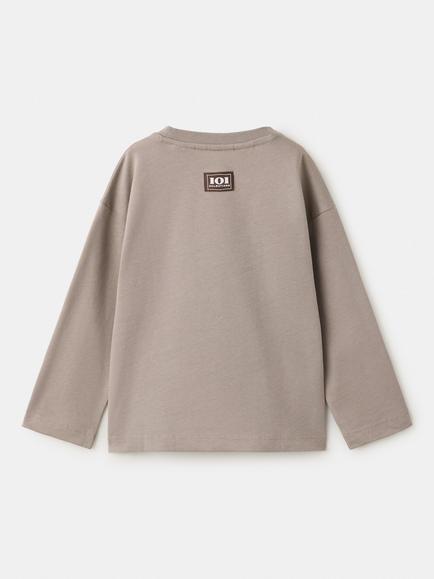 Mango Baby Dalmation Long Sleeve T-Shirt, Brown - view 2, Mystery