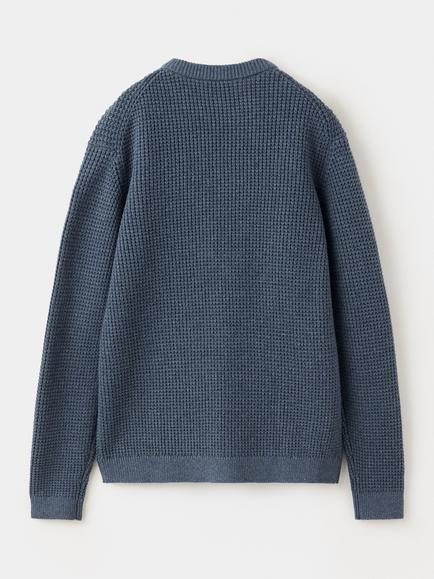 Mango Kids' Knitted Jumper, Blue - view 2, Midnight Blue