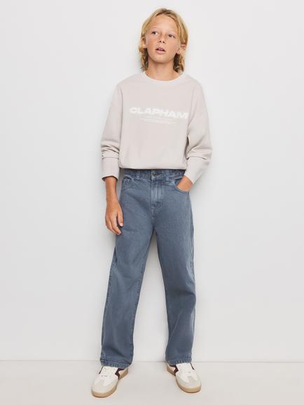 Mango Kids' Straight Jeans, Blue, Blue