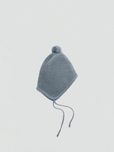 Mango Kids' Pom Pom Hat, Green, Green