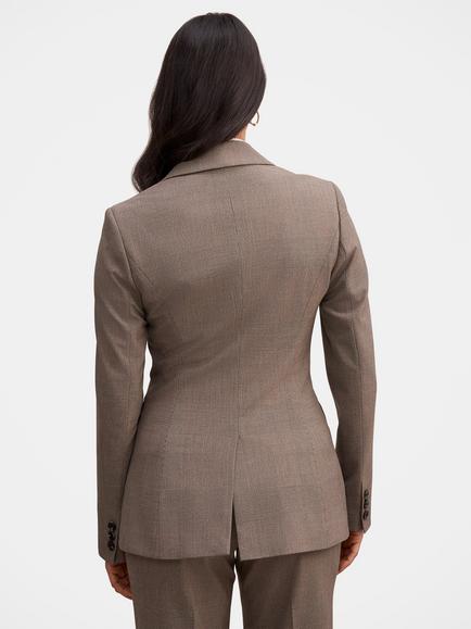 Forever New Clea Single Breasted Blazer, Check Suit - view 2, Check Suit