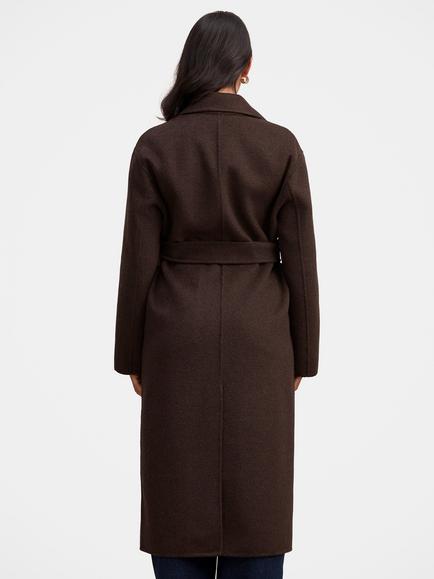 Forever New Rebecca Wool Blend Relaxed Felled Coat, Chocolate - view 2, Chocolate